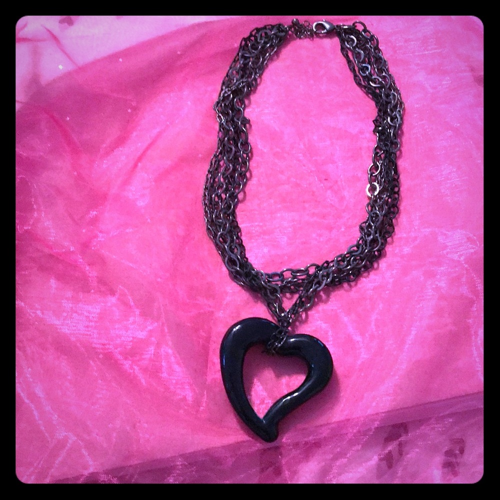 Black Heart Necklace